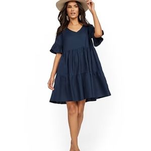 Tiered Linen Dress